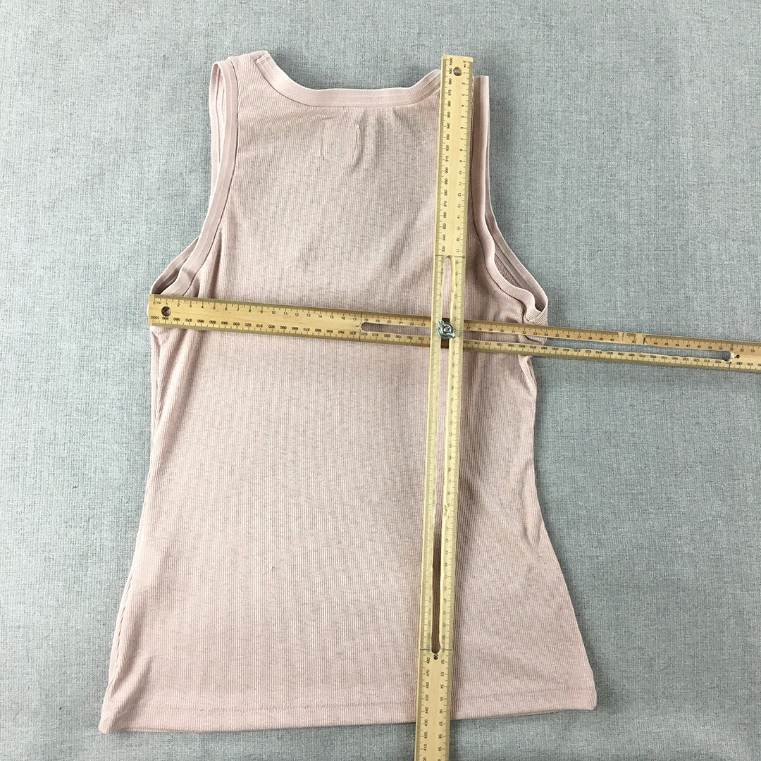 Zara Womens Knit Tank Top Size S Pink Sleeveless Shirt