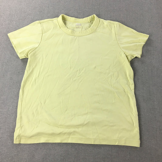 Uniqlo U Womens T-Shirt Size M Yellow Short Sleeve Crew Neck Top