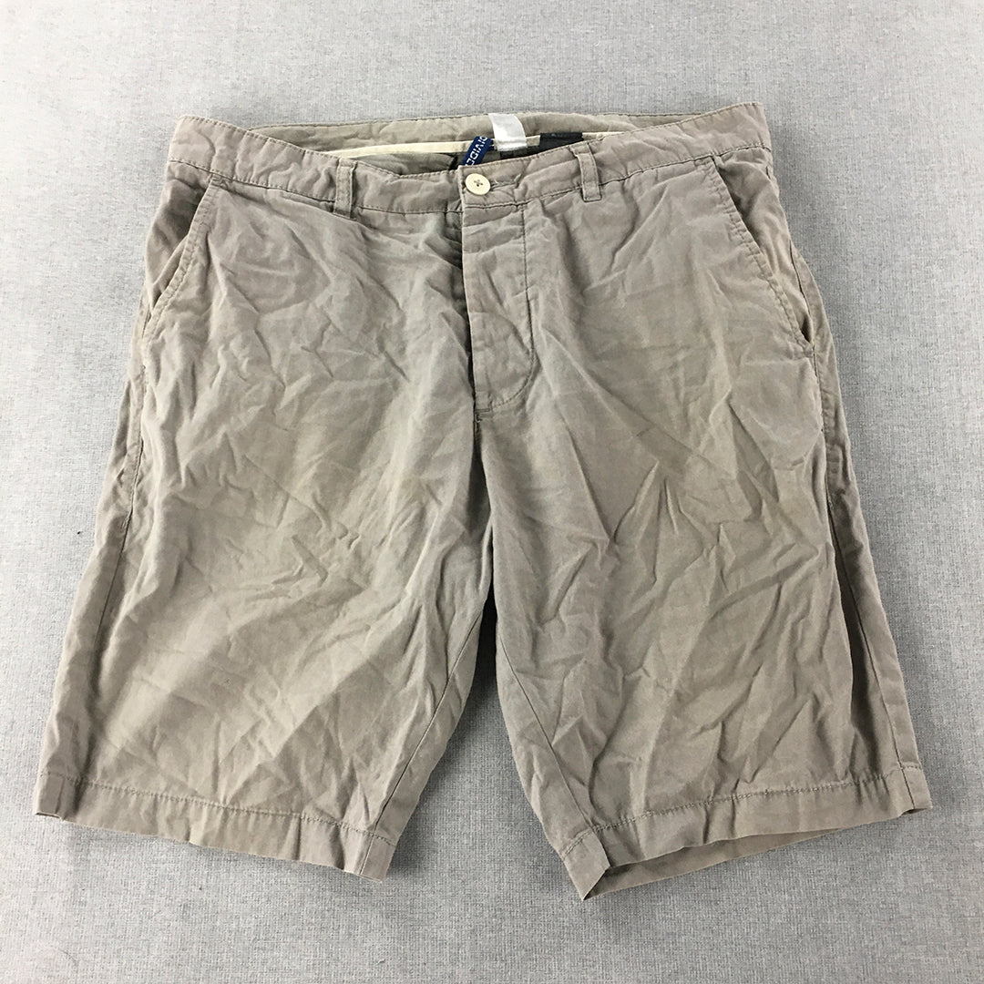 H&M Mens Chino Shorts Size 32 Grey Pockets Casual Walking