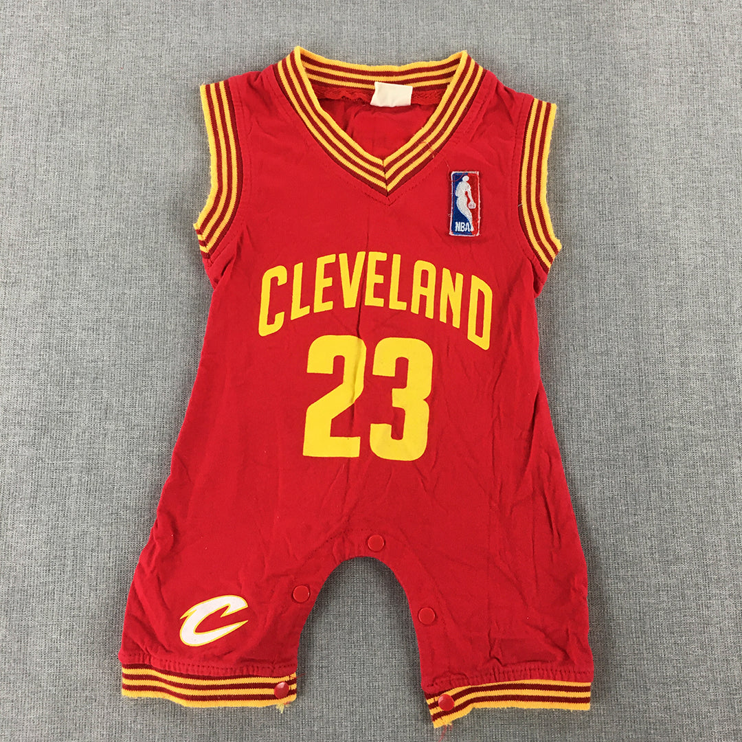 Cleveland Cavaliers LeBron James Baby Boys Bodysuit Size 2 Toddler NBA