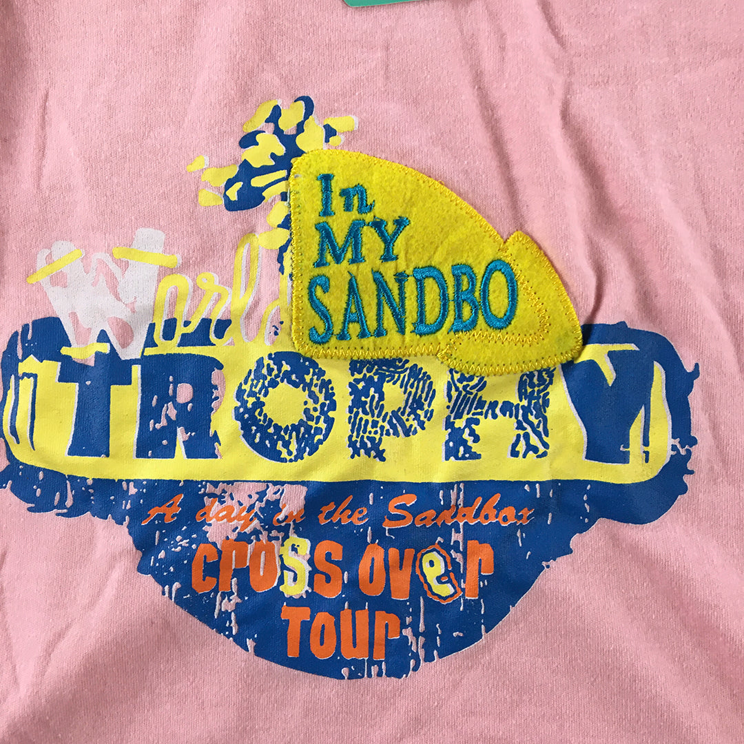 NEW Little Champ Kids T-Shirt Size 3 - 4 Years Pink Yellow Short Sleeve Top