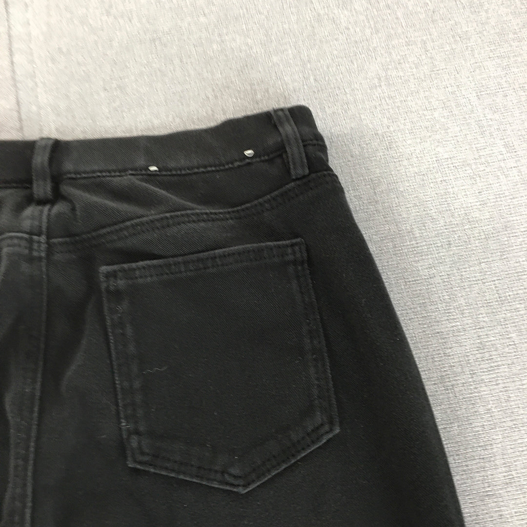 Uniqlo Womens Jeans Size S Black Skinny Stretch Denim