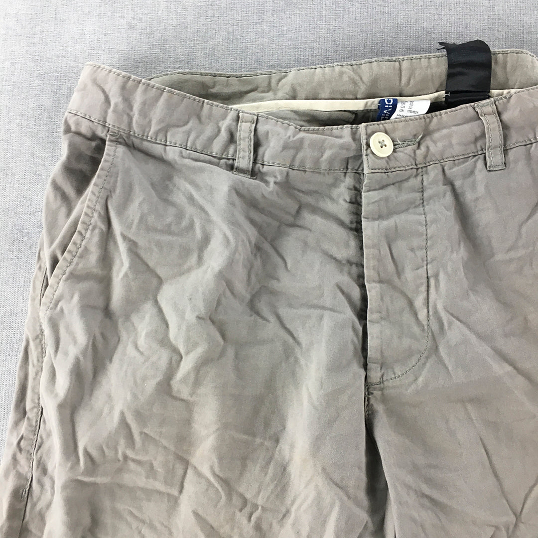 H&M Mens Chino Shorts Size 32 Grey Pockets Casual Walking