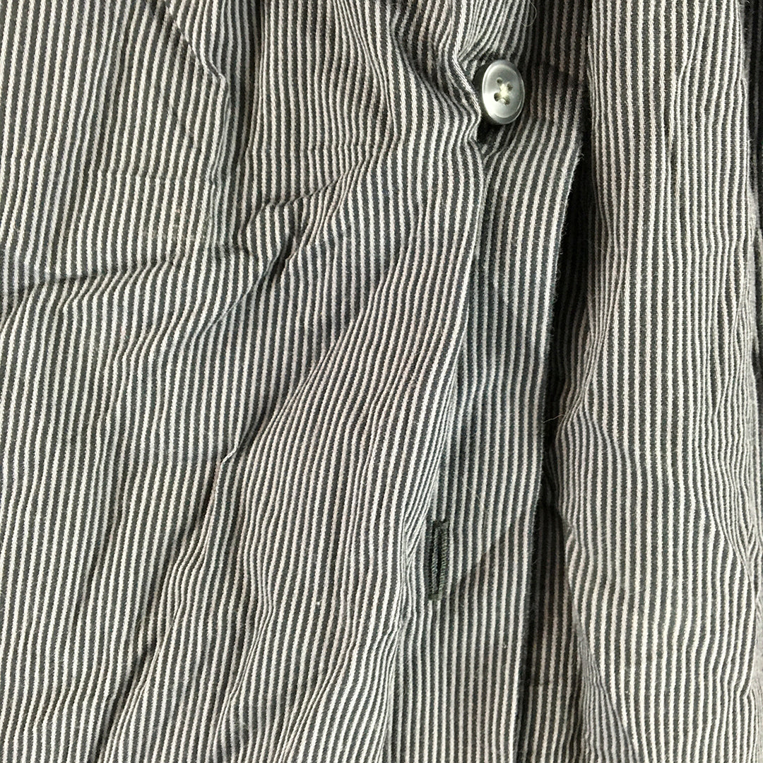 Apt. 9 Mens Shirt Size M Slim Fit Black Striped Long Sleeve Button-Up