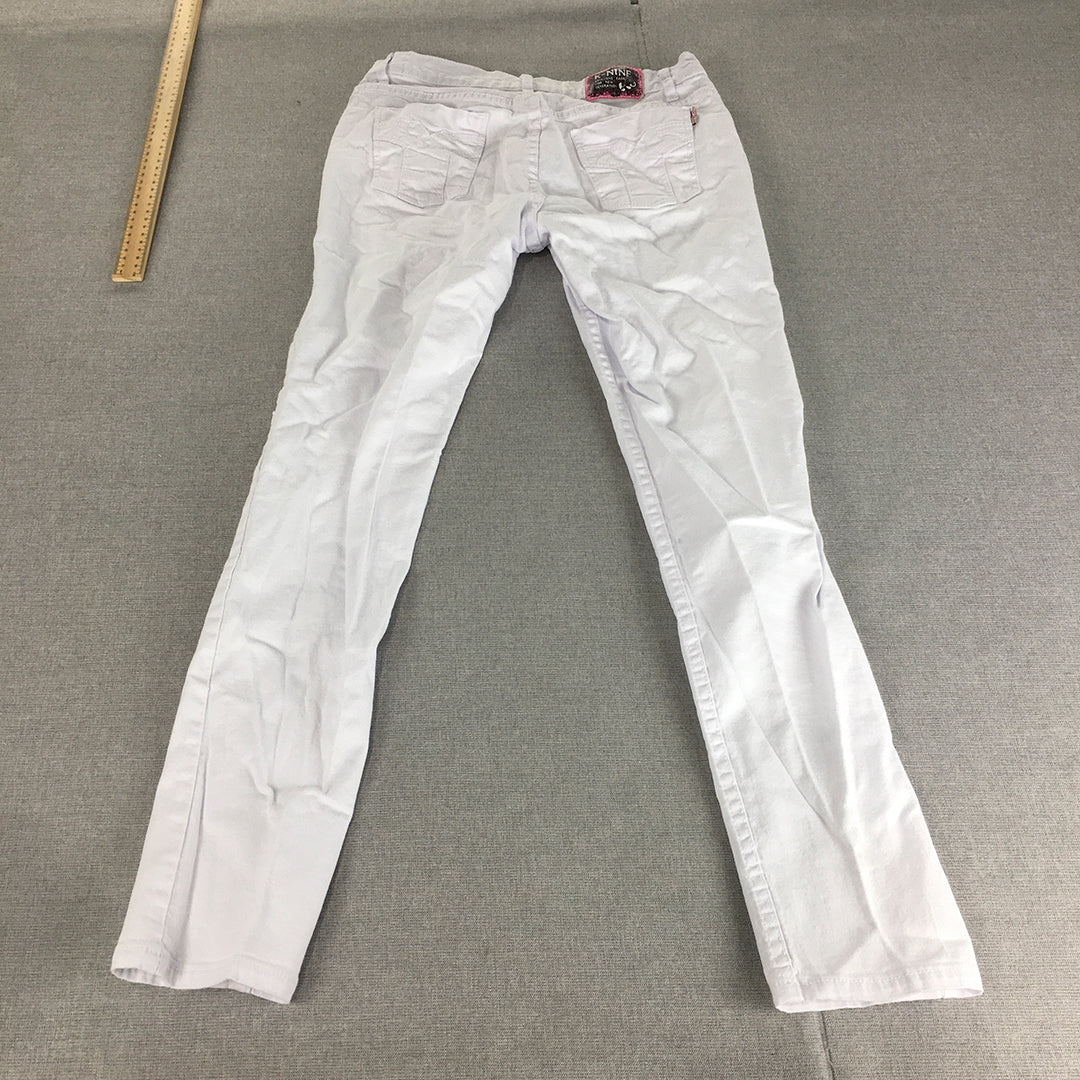 K-Nine Womens Skinny Jeans Size 26 (W26 x L27) White Stretch Denim