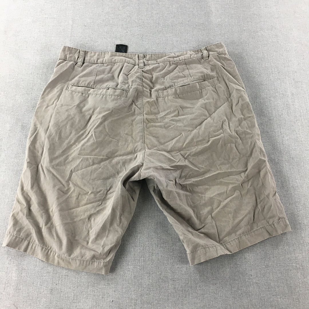 H&M Mens Chino Shorts Size 32 Grey Pockets Casual Walking