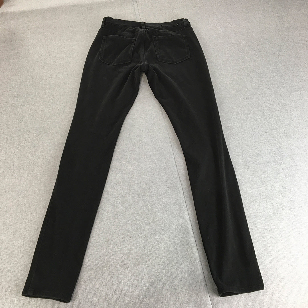 Uniqlo Womens Jeans Size S Black Skinny Stretch Denim