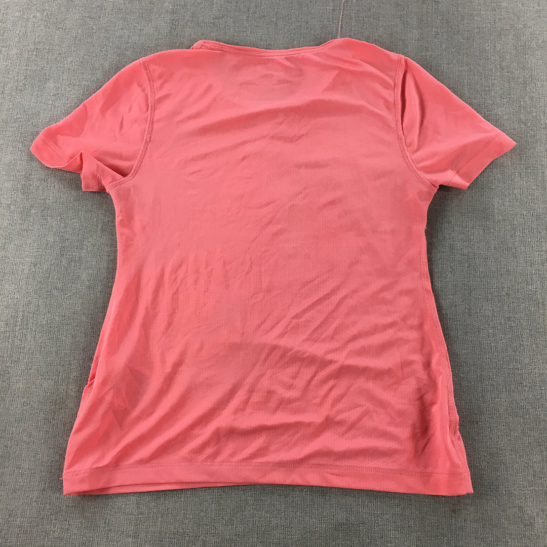 Nike Kids Girls T-Shirt Youth Size S (8 - 10 Years) Pink Swoosh Logo Dri-Fit