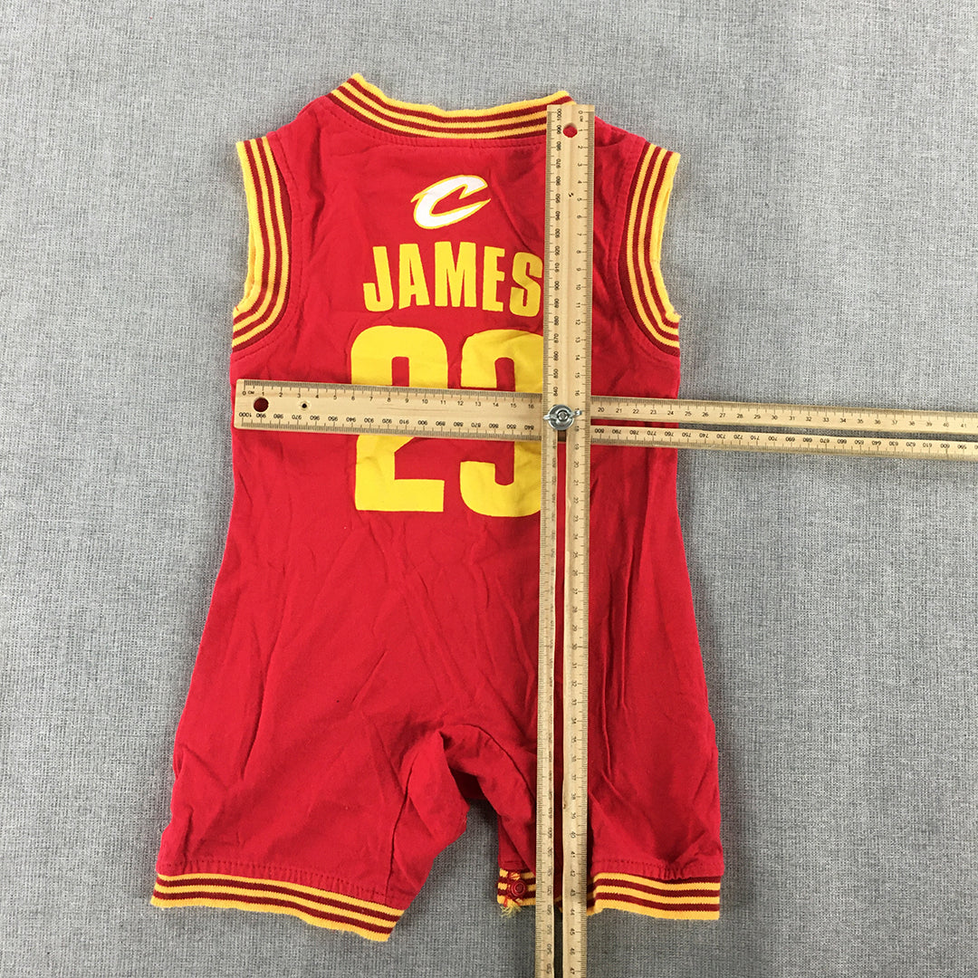 Cleveland Cavaliers LeBron James Baby Boys Bodysuit Size 2 Toddler NBA