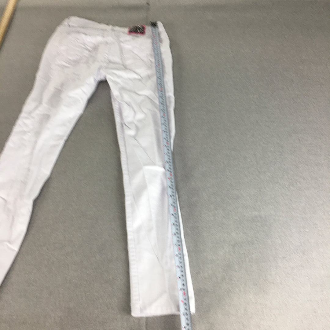 K-Nine Womens Skinny Jeans Size 26 (W26 x L27) White Stretch Denim