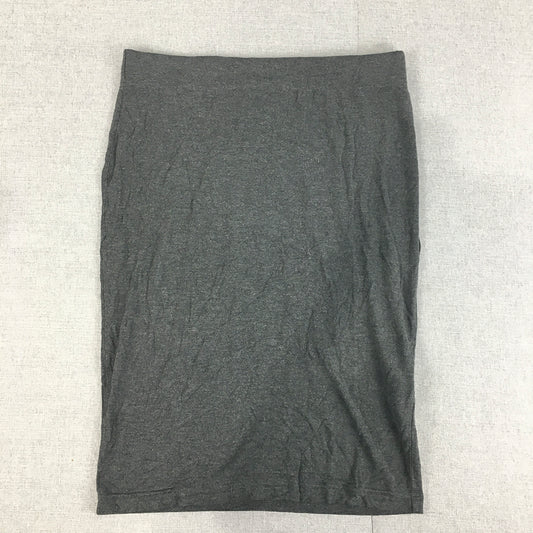 Banana Republic Womens Midi Skirt Size M Grey Knit Straight