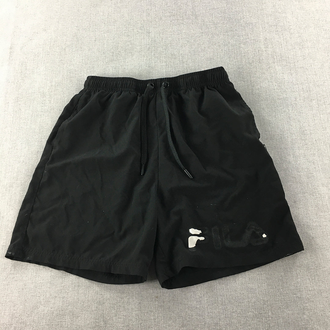 FILA Kids Boys Shorts Youth Size XL (14 - 16 Years) Black Drawstring Athletic