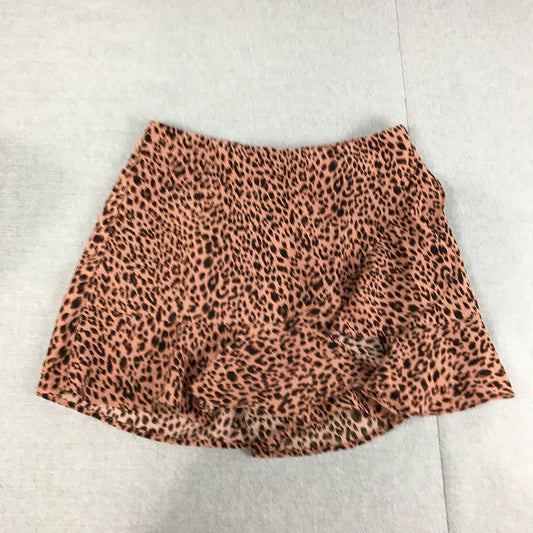 Ava & Ever Womens Mini Skirt Size 12 Pink Cheetah Print A-Line Back Zip