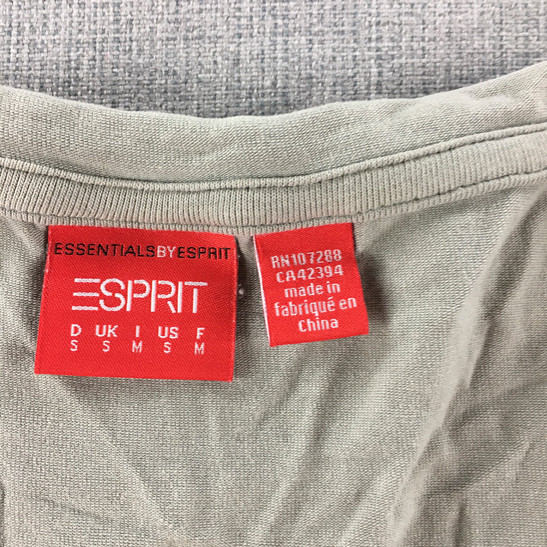 Esprit Womens T-Shirt Size S Grey Short Sleeve Round Neck Top