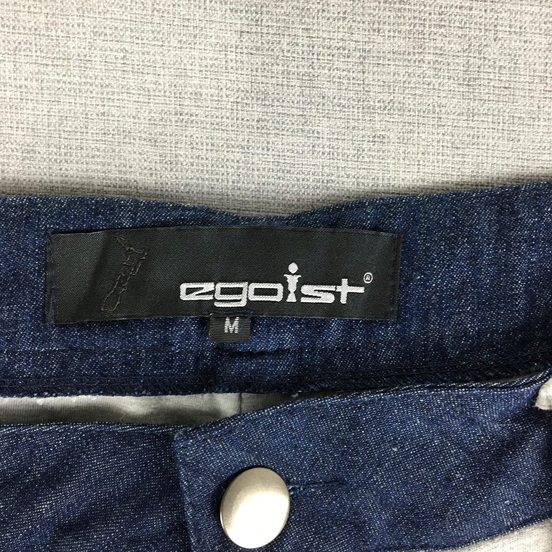 Egoist Mens Pants Size M Grey Blue Pockets