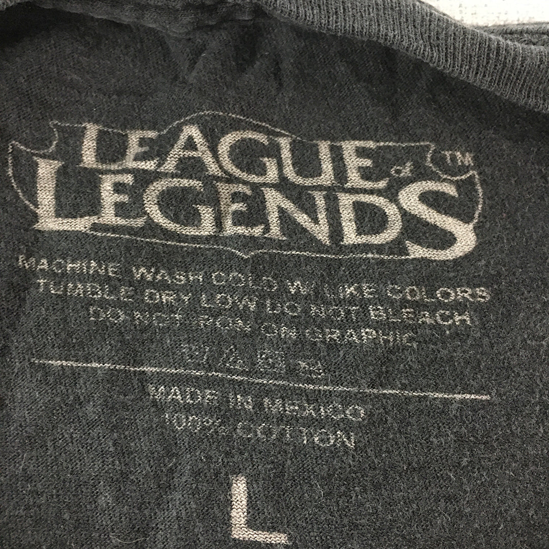 League Of Legends Mens T-Shirt Size L Black Short Sleeve Licensed Tee Ahri