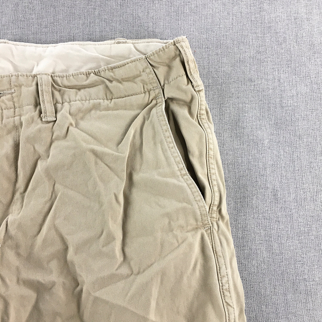 Uniqlo Mens Chino Pants Size 34 Brown Pockets Straight Trousers