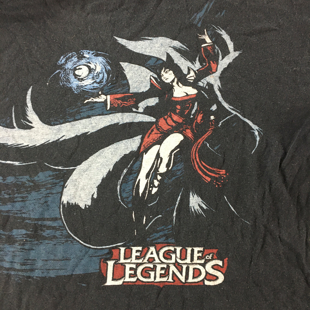 League Of Legends Mens T-Shirt Size L Black Short Sleeve Licensed Tee Ahri