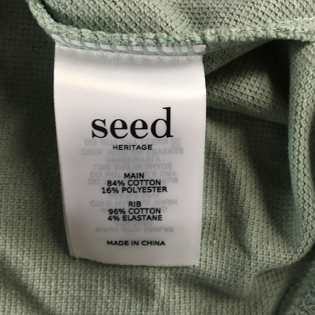 Seed Heritage Kids Sweater Size 6 Green Big Embroidered Logo Jumper