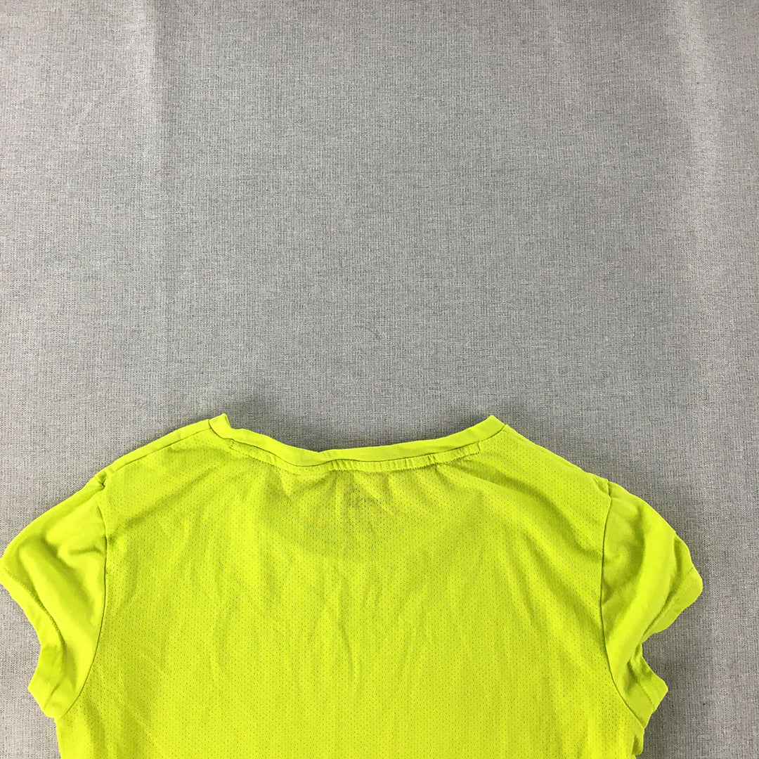 Puma Womens T-Shirt Size S Green Short Sleeve Logo Top