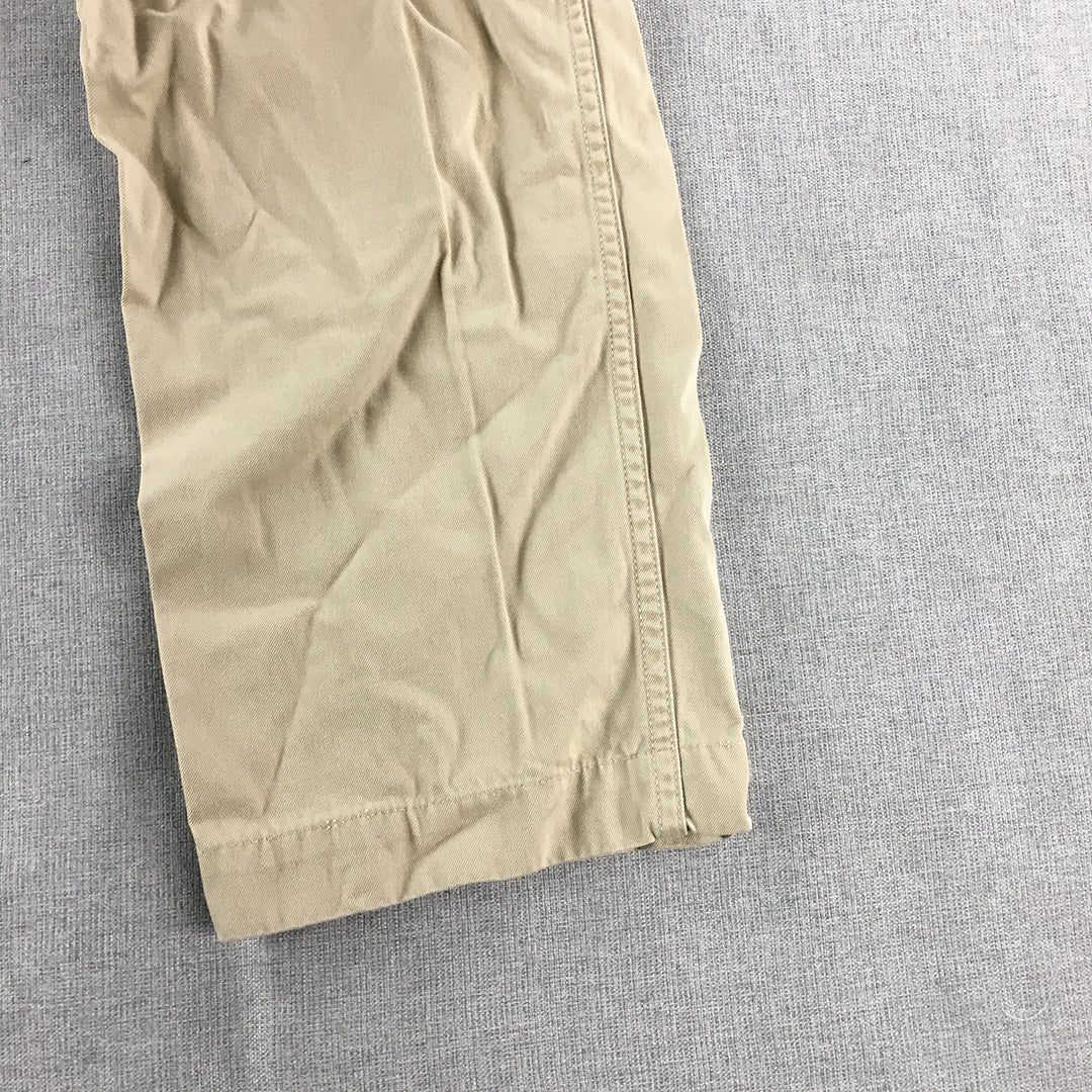 Uniqlo Mens Chino Pants Size 34 Brown Pockets Straight Trousers