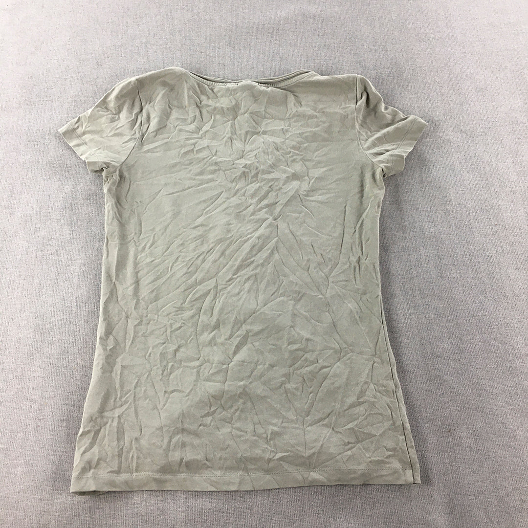 Esprit Womens T-Shirt Size S Grey Short Sleeve Round Neck Top