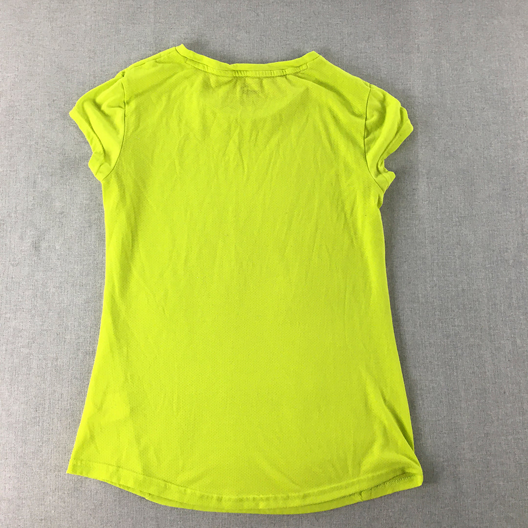 Puma Womens T-Shirt Size S Green Short Sleeve Logo Top