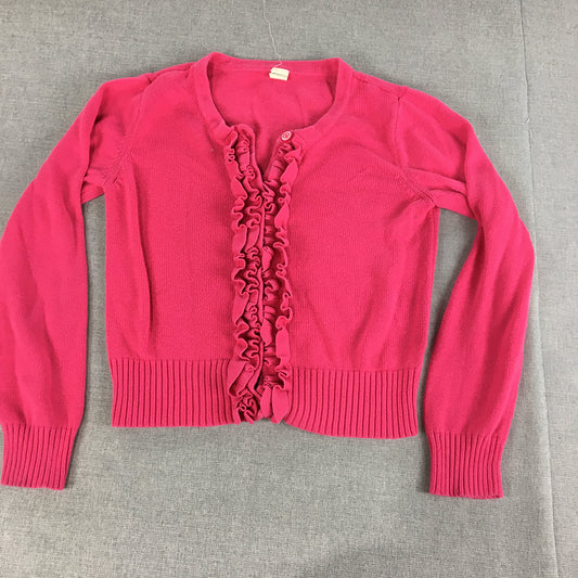 Old Navy Kids Girls Cardigan Youth Size L (10 - 12 Years) Pink Button Up Knit