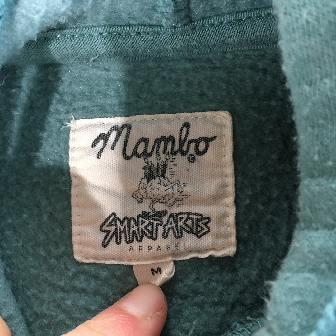 Mambo Hoodie Sweater Size M Blue Logo Pockets Pullover Jumper