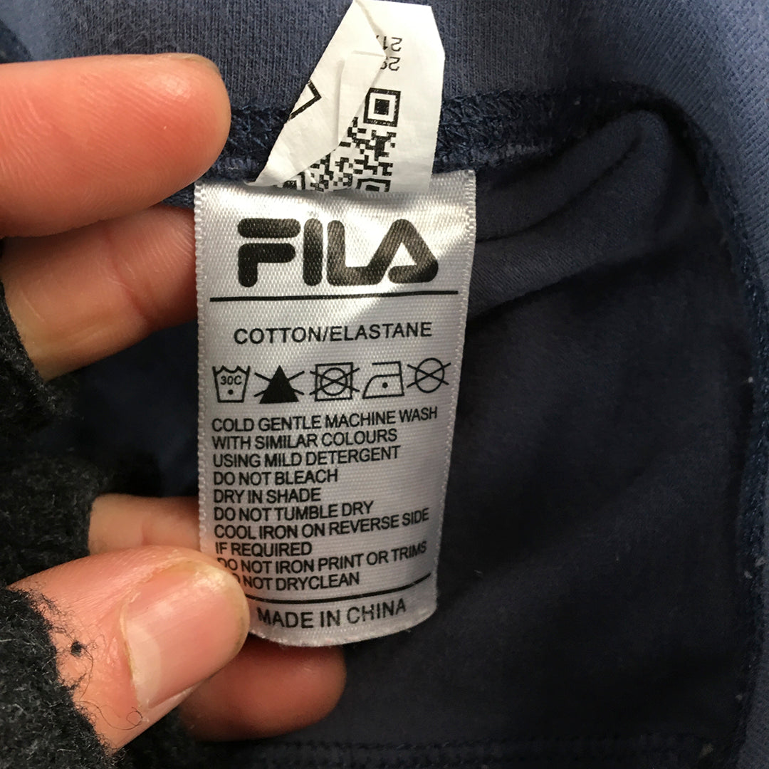 FILA Kids Girls Leggings Size 4 Blue Logo Pattern Stretch Fabric Pants