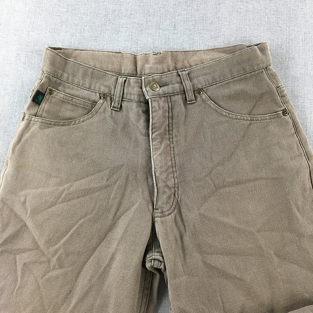 Hemp Mens Pants Size 30 Brown Straight Pockets