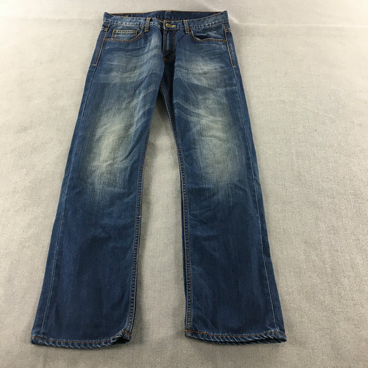 Lee Mens Clark Straight Leg Jeans Size 32 x 31 Blue Denim