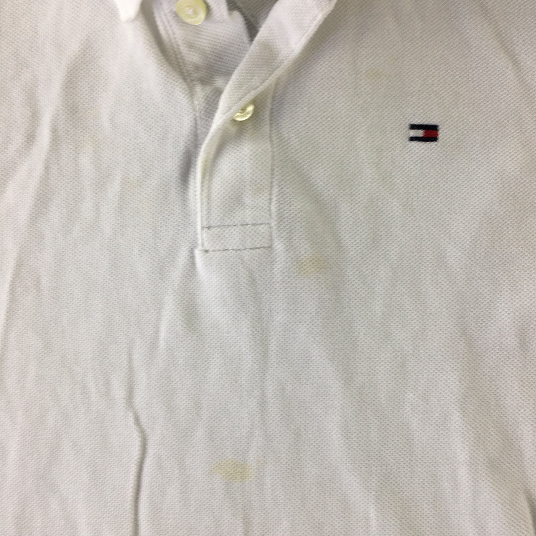 Tommy Hilfiger Kids Boys Polo Shirt Youth Size L (12 - 14 Years) White Logo