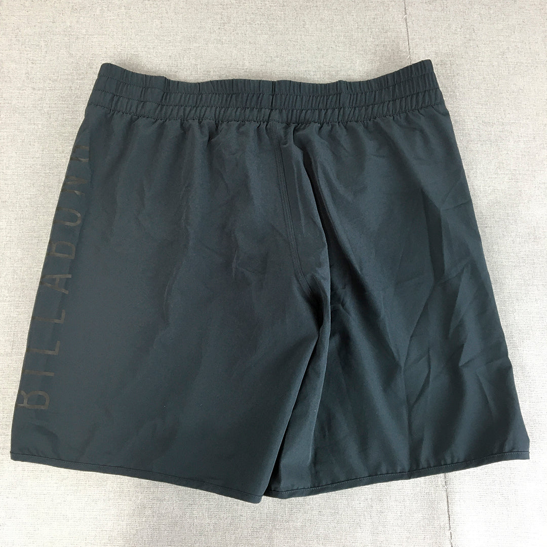 Billabong Womens Shorts Size 12 Navy Blue Elastic Waist Logo