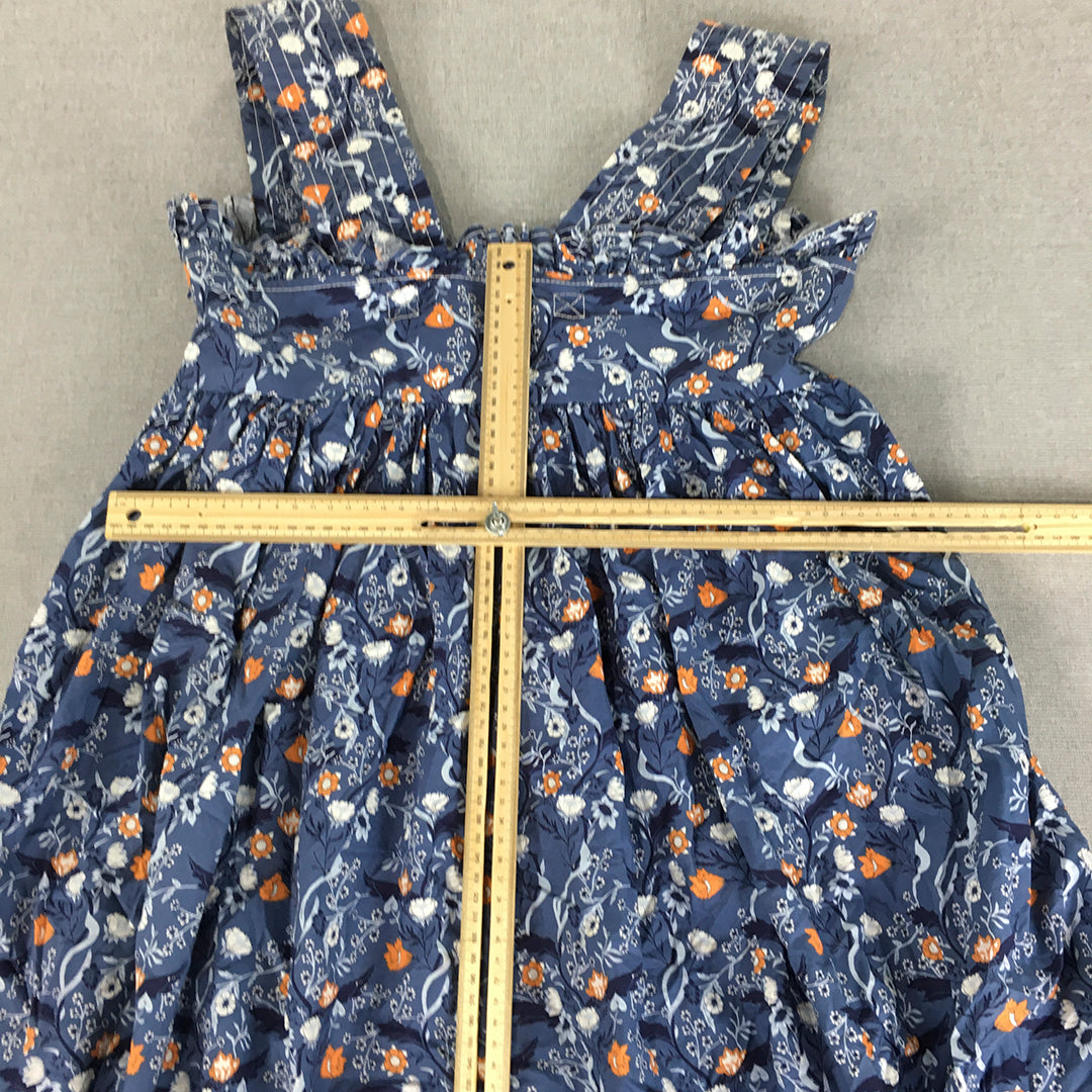 Karen Walker Womens Mini Dress Size 10 Blue Floral A-Line Sleeveless