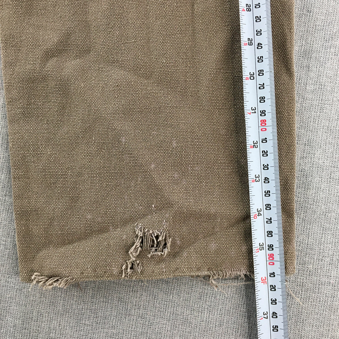 Hemp Mens Pants Size 30 Brown Straight Pockets