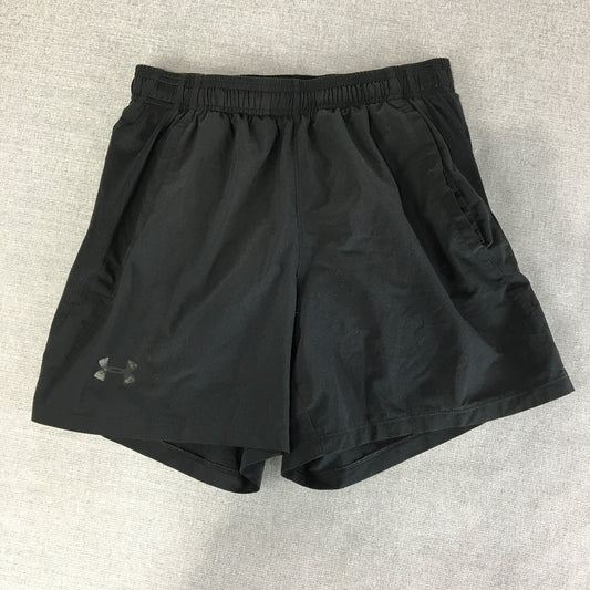 Under Armour Mens Shorts Size S Black Elastic Waist Pockets