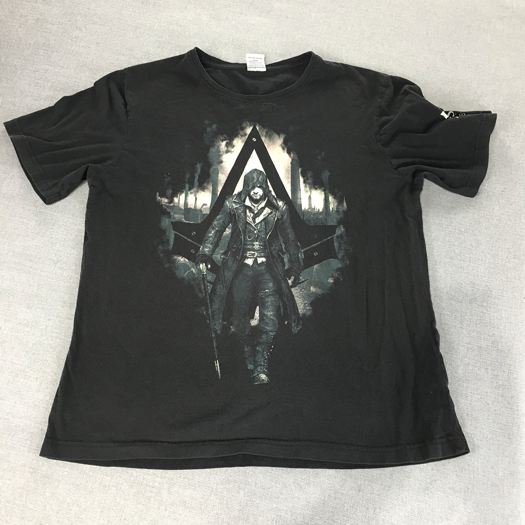 Assassins Creed Syndicate T-Shirt Size L Black Short Sleeve Tee