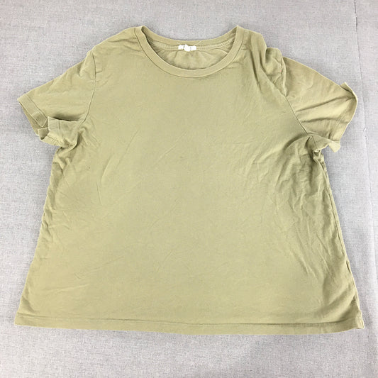 GP Tees Womens T-Shirt Size M Green Crew Neck Short Sleeve Top