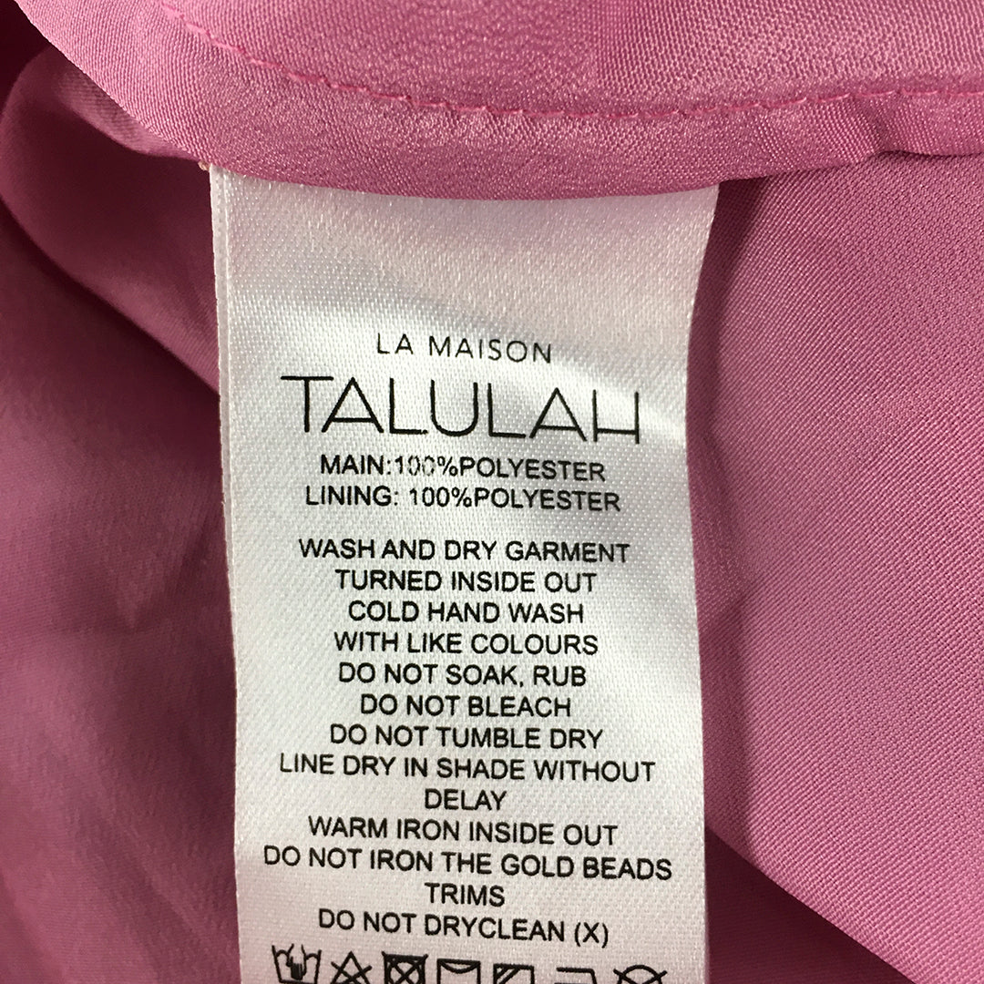 Talulah Womens Mini Dress Size S Pink Frilled Spaghetti Strap A-Line