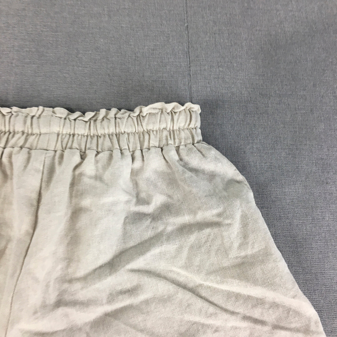 One Way Womens Shorts Size 8 Grey Drawstring Elastic Waist Pockets