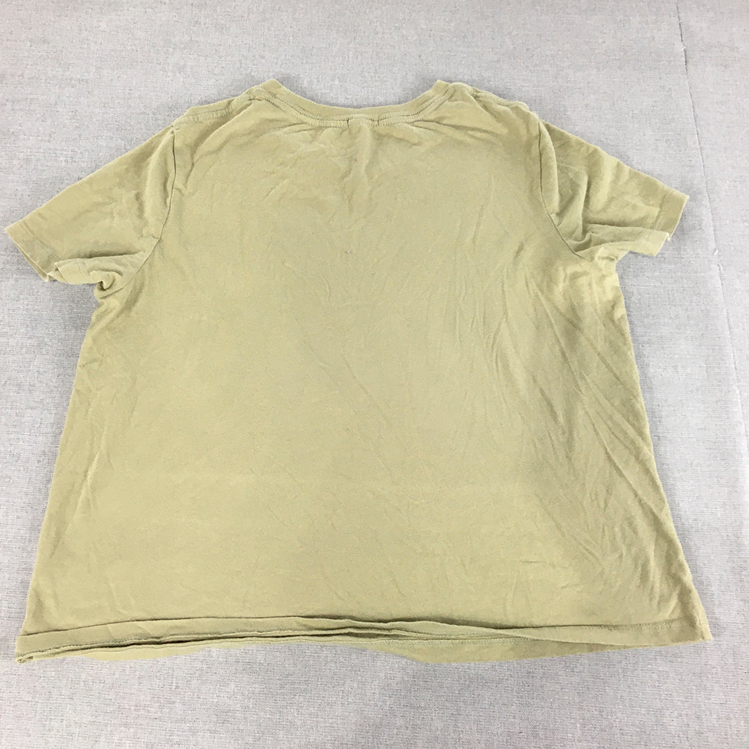 GP Tees Womens T-Shirt Size M Green Crew Neck Short Sleeve Top