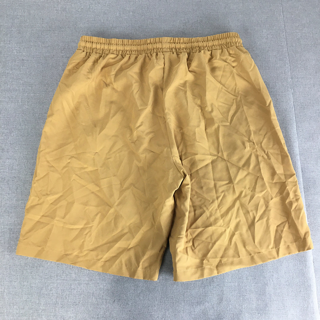 Backwoods Mens Shorts Size L Brown Logo Rolling Papers Drawstring Elastic Waist