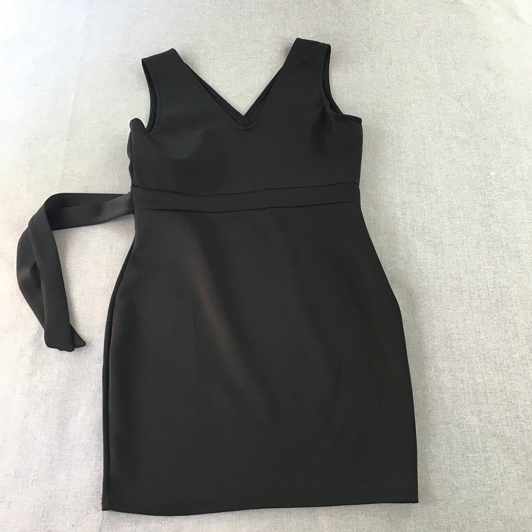 Boohoo Womens Pencil Dress Size 12 Black Mini Sleeveless