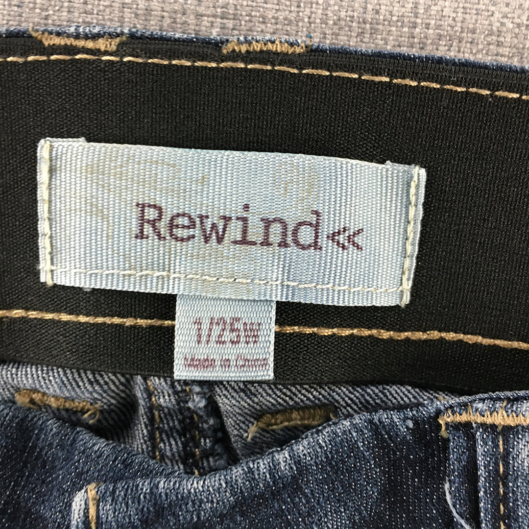 Rewind Womens Skinny Jeans Size 1 (W25 x L29) Blue Dark Wash Stretch Denim