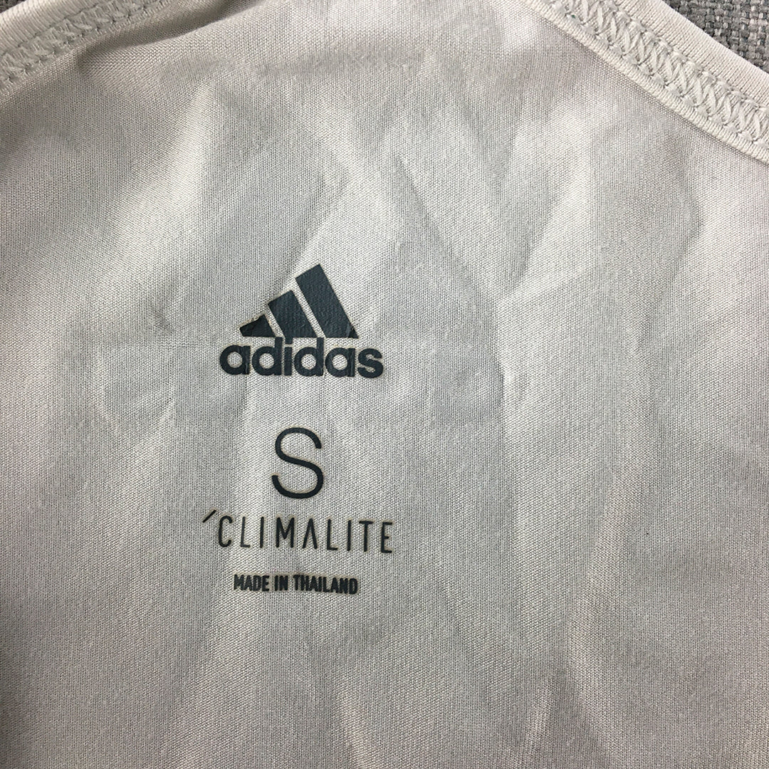 Adidas Climalite Womens Top Size S White Sleeveless Activewear Gym Shirt