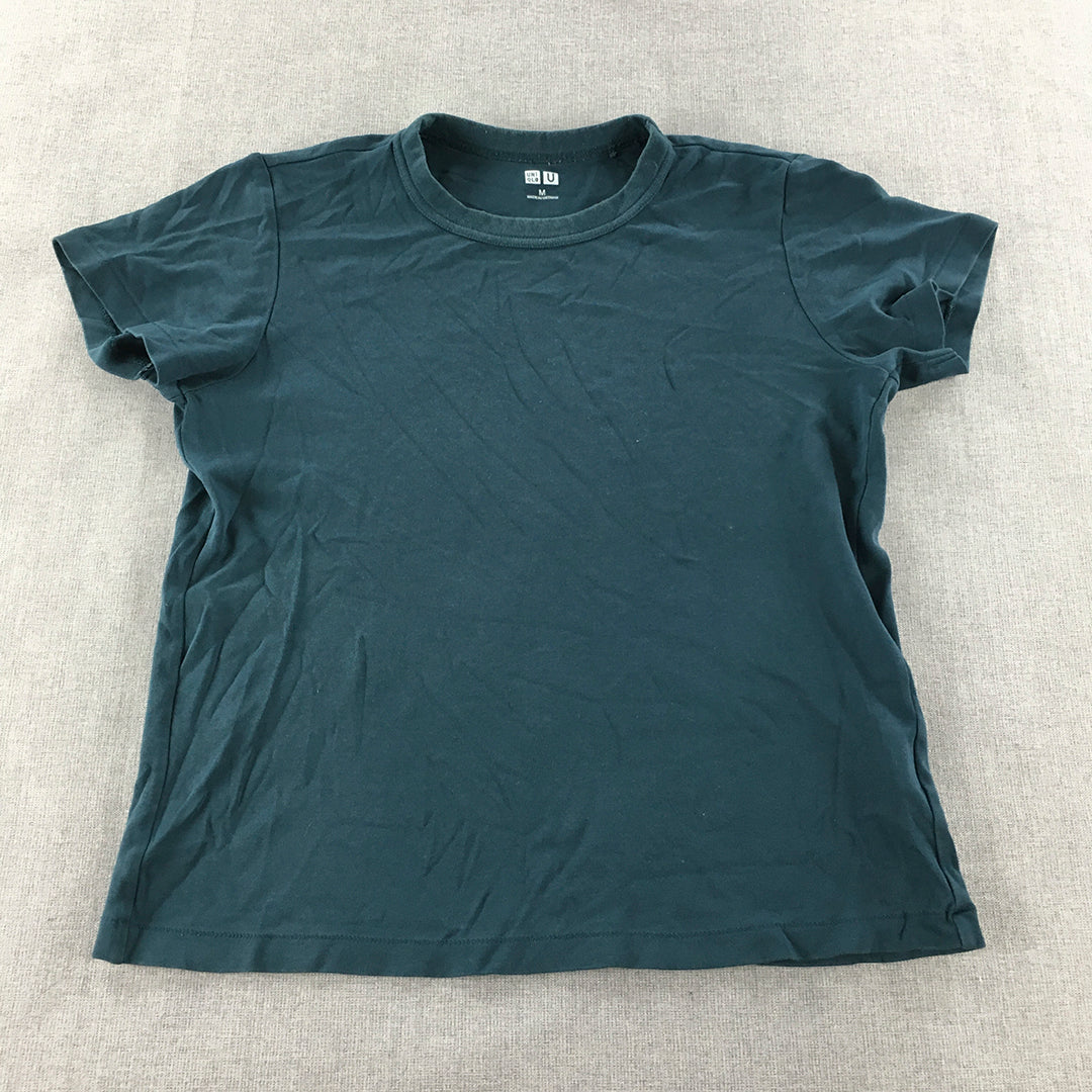 Uniqlo U Womens T-Shirt Size M Blue Crew Neck Short Sleeve Top