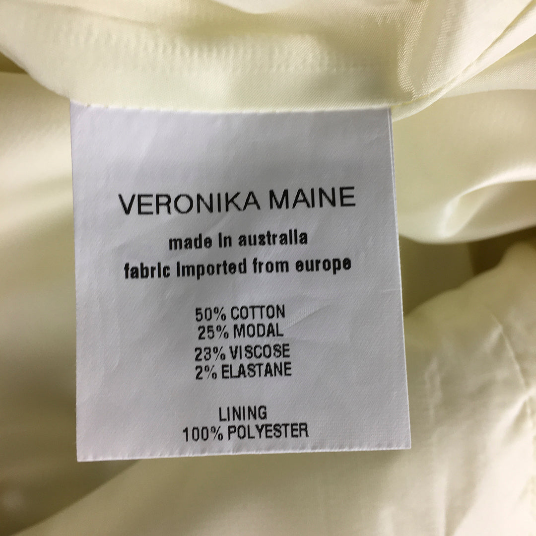 Veronika Maine Womens Wrap Skirt Size 8 Yellow A-Line