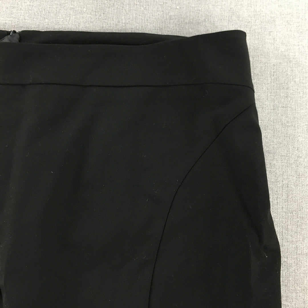 Basque Womens Midi Skirt Size 22 Black Straight Pencil