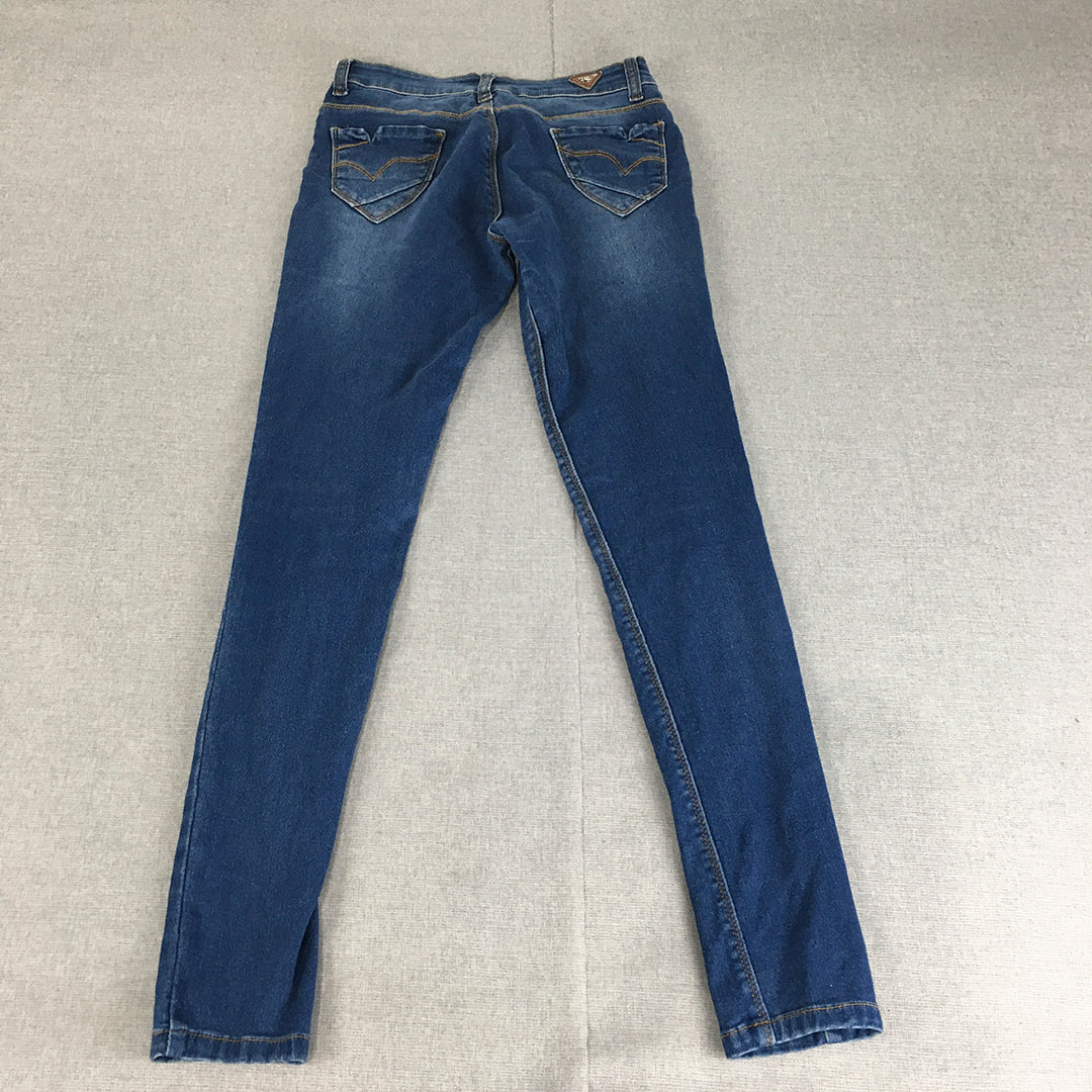 Glory Jeans Womens Size 25 (W25 x L30) Blue Skinny Stretch Denim